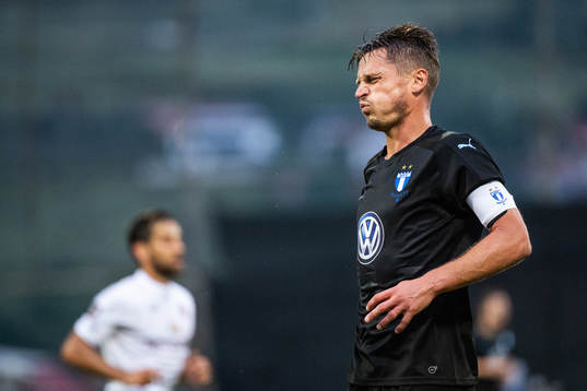 Markus Rosenberg of Malmö FF looks dejected