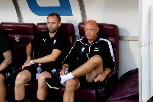 Head coach Uwe Rösler and assistant coach Andreas Georgson