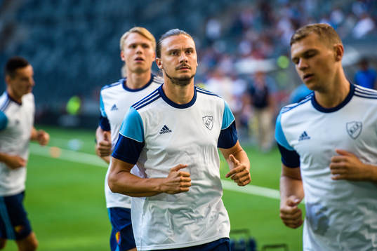 Erik Johansson of Djurgårdens prior to the UEFA Europa