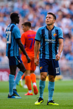 Kerim Mrabti of Djurgården looks dejected