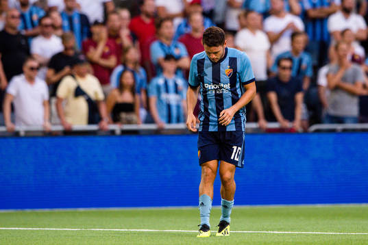 Kerim Mrabti of Djurgården in pain