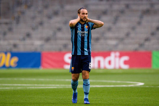 Kevin Walker of Djurgården looks dejected