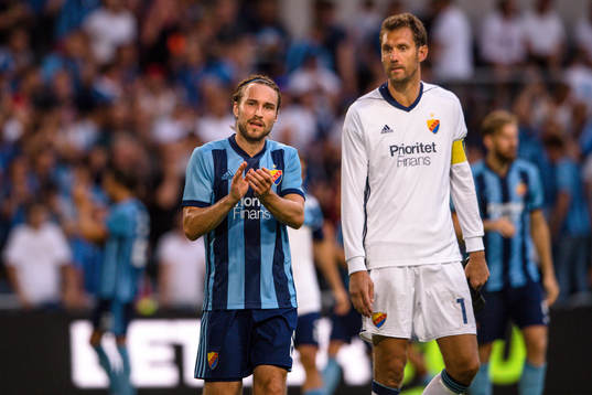 Kevin Walker and Goalkeeper Andreas Isaksson  of Djurgården