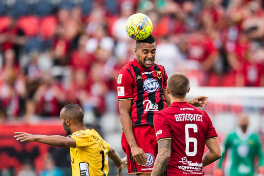 Elfsborgs Issam Jebali och Östersunds Noah Sonko Sundberg