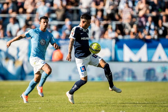 Malmö FFs Behrang Safari och Norrköpings David Moberg