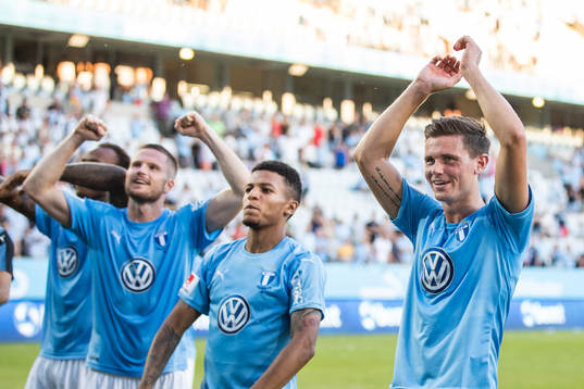 Malmö FFs Lasse Nielsen, Romain Gall och Marcus Antonsson