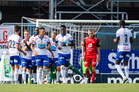 Players of Haugesund celebrate