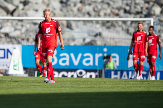 Peter Orry Larsen of Brann looks dejected