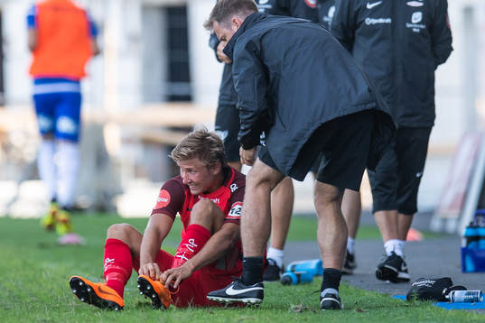 Steffen Lie Skålevik of Brann sits down