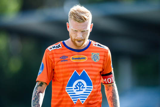 Fredrik Carlsen of Aalesund looks dejected