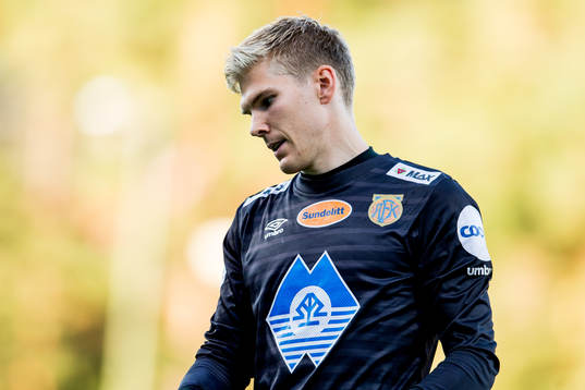 Goalkeeper Andreas Lie of Aalesund looks dejected