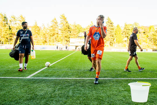 Oddbjørn Lie of Aalesund looks dejected