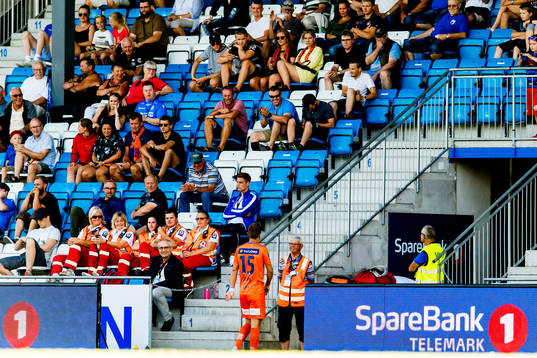 Ståle Steen Sæthre of Aalesund walks off the pitch