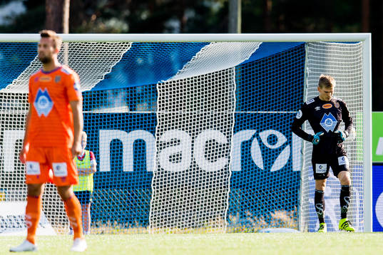Goalkeeper Andreas Lie of Aalesund looks dejected