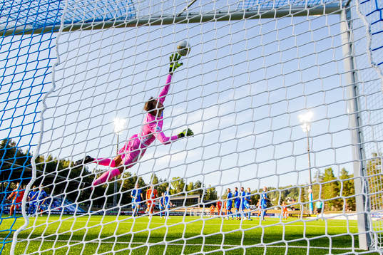 Goalkeeper Nils Jonathan Johansson of Notodden with a save