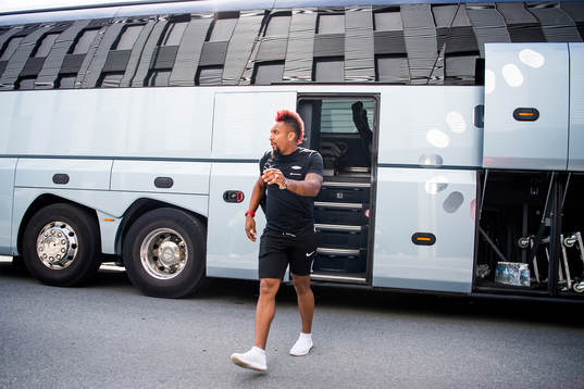 Bismar Acosta of Brann arrives