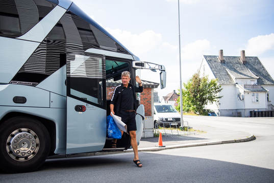 Lars Arne Nilsen, head coach of Brann, arrives