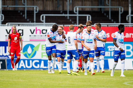Joakim Våge Nilsen of Haugesund celebrates the 2-0 goal