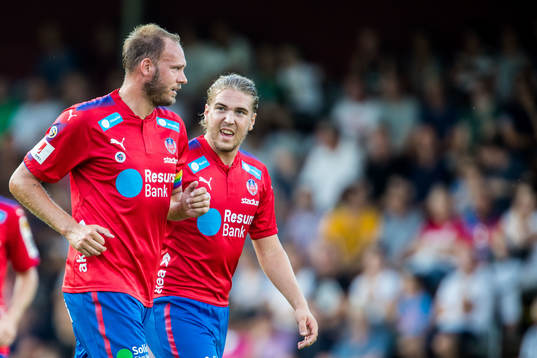 Helsingborgs Andreas Granqvist och Charlie Weberg