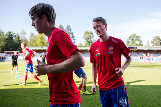 Helsingborgs Adam Eriksson och Rasmus Jönsson