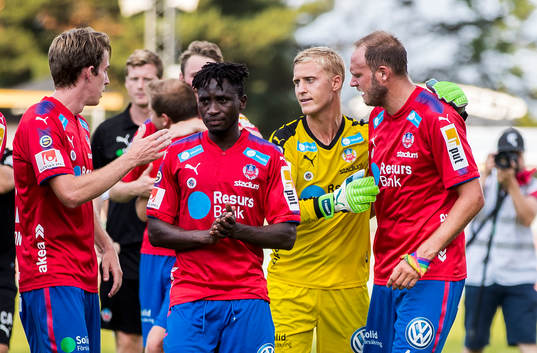 Helsingborgs målvakt Pär Hansson och Andreas Granqvist