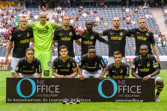 s startelva med Robin Jansson , målvakt Oscar Linnér ,
