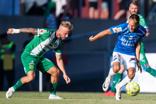 Hammarbys Mads Fenger Nielsen och Trelleborgs Zoran