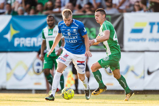 Trelleborgs Robin Nilsson och Hammarbys Nikola Djurdjic