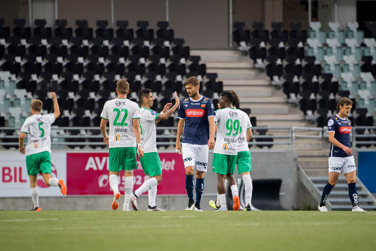 Johnny Furdal of Viking looks dejected