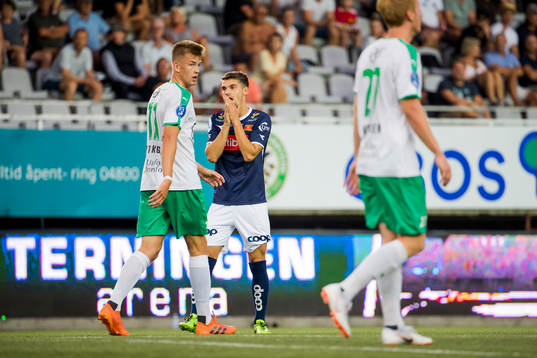 Ylldren Ibrahimaj of Viking reacts