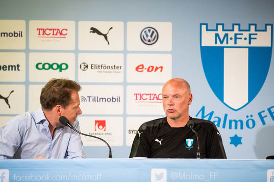 Malmö FFs kommunikationschef Peter Åhlander och tränare