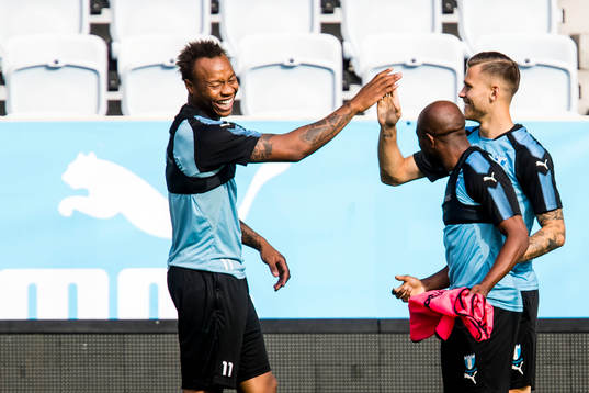 Malmö FFs Carlos Strandberg jublar