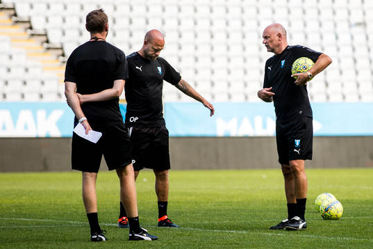 Malmö FFs assisterande tränare Olof Persson och tränare