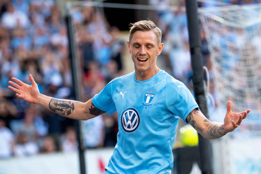 Sören Rieks of Malmö FF looks dejected