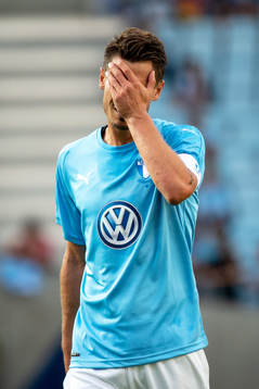 Markus Rosenberg of Malmö FF looks dejected
