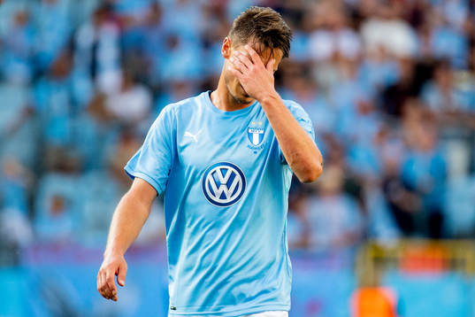 Markus Rosenberg of Malmö FF looks dejected