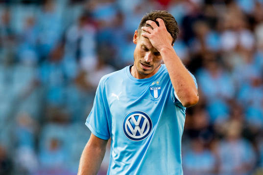 Markus Rosenberg of Malmö FF looks dejected