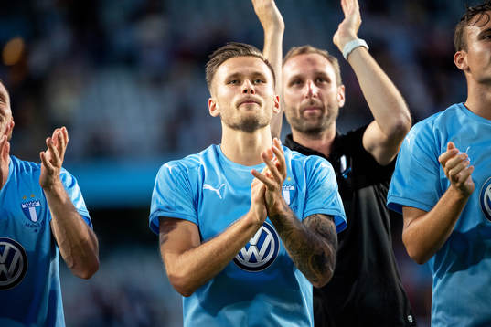Arnór Ingvi Traustason of Malmö FF celebrates