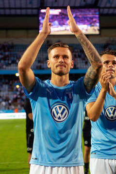 Arnór Ingvi Traustason of Malmö FF celebrates