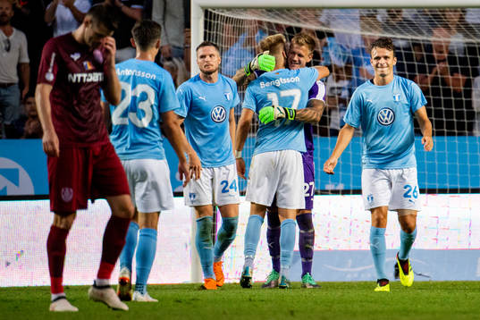 Lasse Nielsen of Malmö FF of Malmö FF celebrates