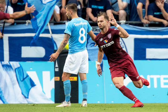 Ciprian Deac of Cluj celebrates