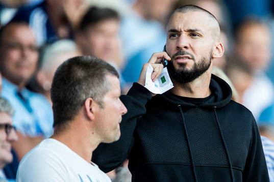Guillermo Molins of Malmö FF in the stands prior to the