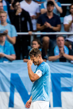 Markus Rosenberg of Malmö FF looks dejected