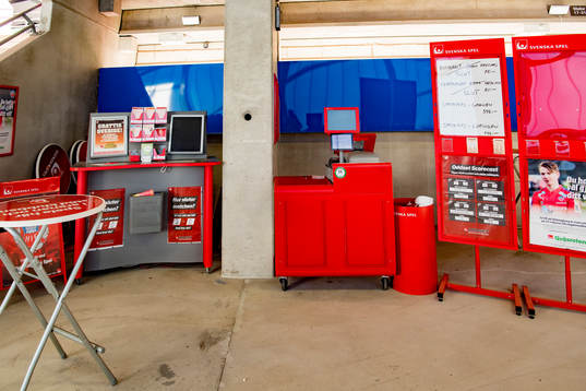 En spelkiosk från Svenska Spel på Olympia
