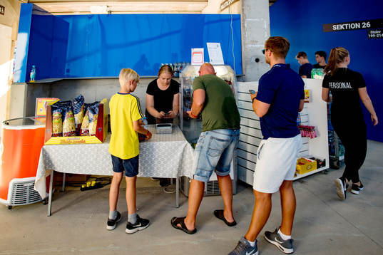 En pop-up kiosk på Olympia