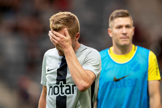 Sebastian Larsson of AIK looks dejected