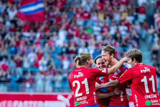 Helsingborgs Rasmus Jönsson jublar