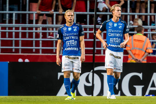 Norrbys Gzim Istrefi och Hugo Svensson deppar