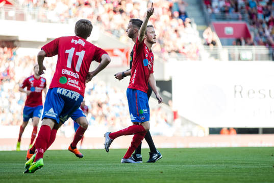Helsingborgs Rasmus Jönsson jublar
