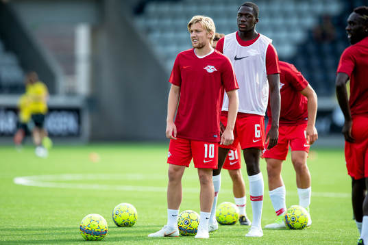 Emil Forsberg of Leipzig prior to the UEFA Europa League